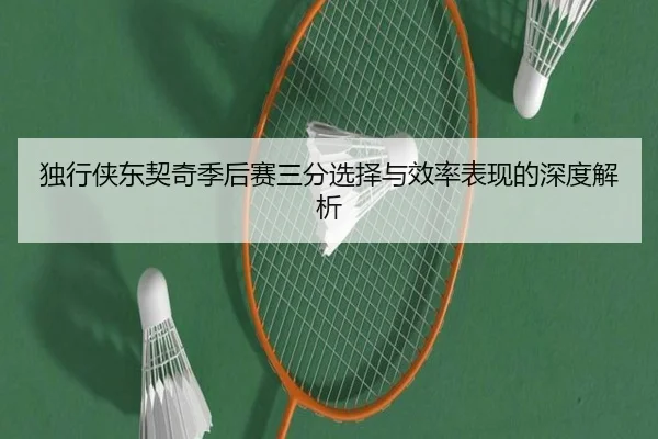独行侠东契奇季后赛三分选择与效率表现的深度解析